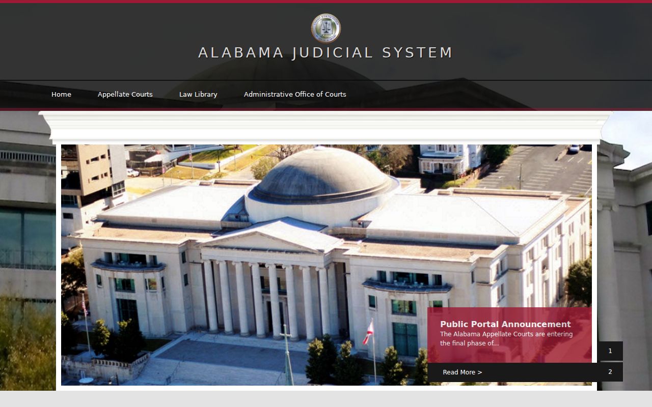 Alabama Unified Judicial System source for Talladega County court docket access