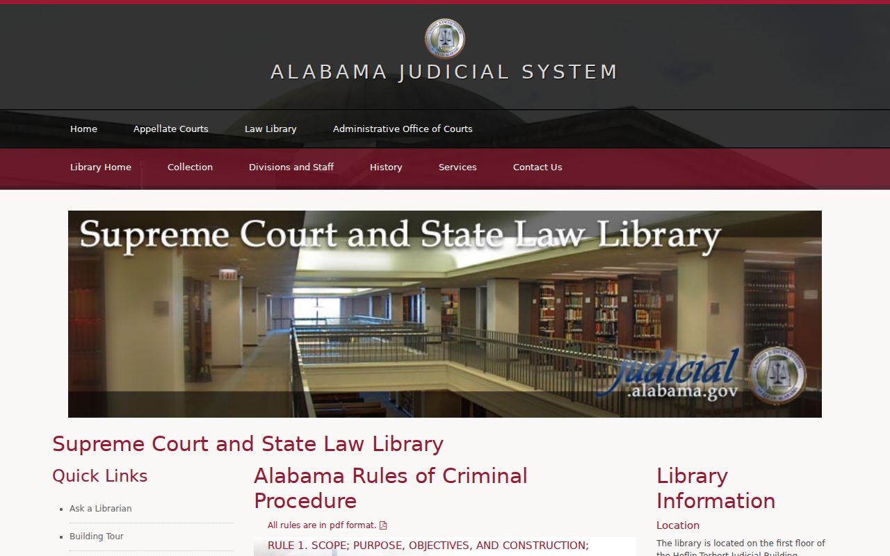 Alabama criminal procedure rules for Talladega County criminal dockets