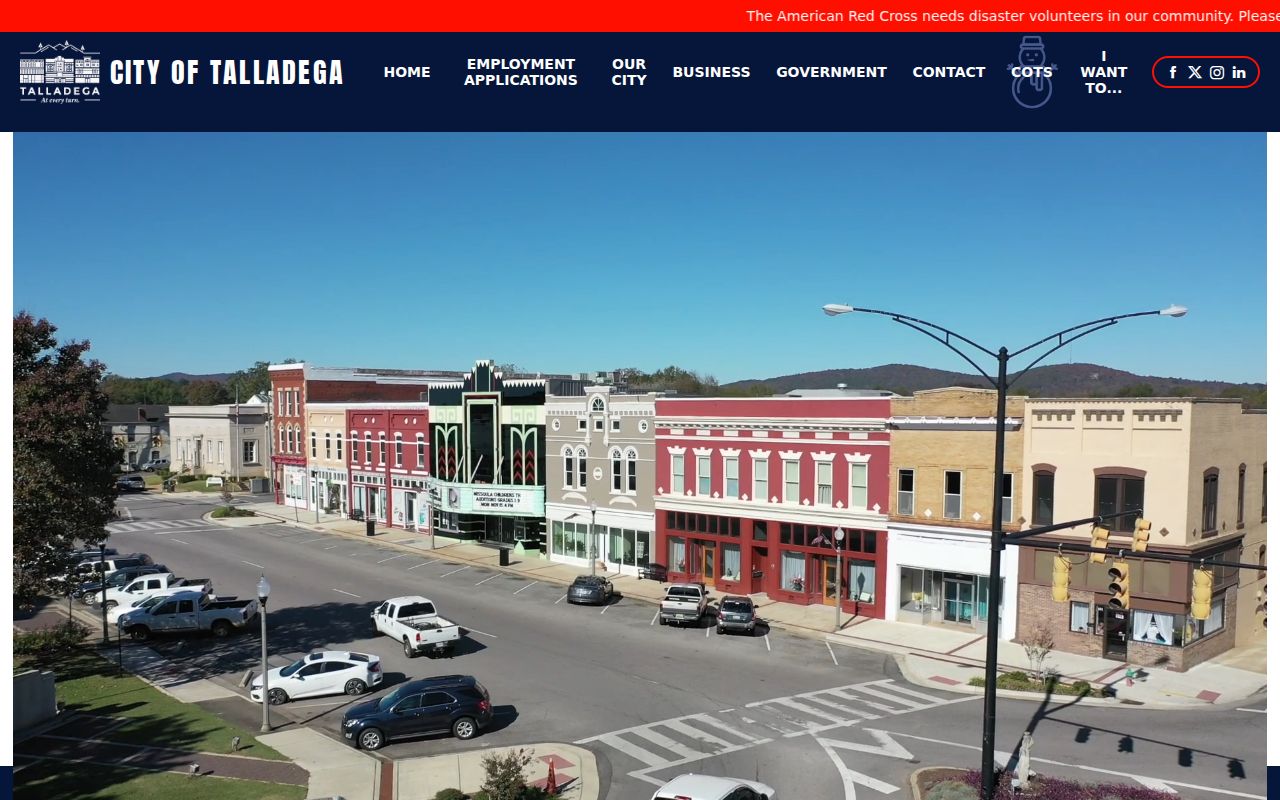 Talladega city website for Talladega court docket office routing